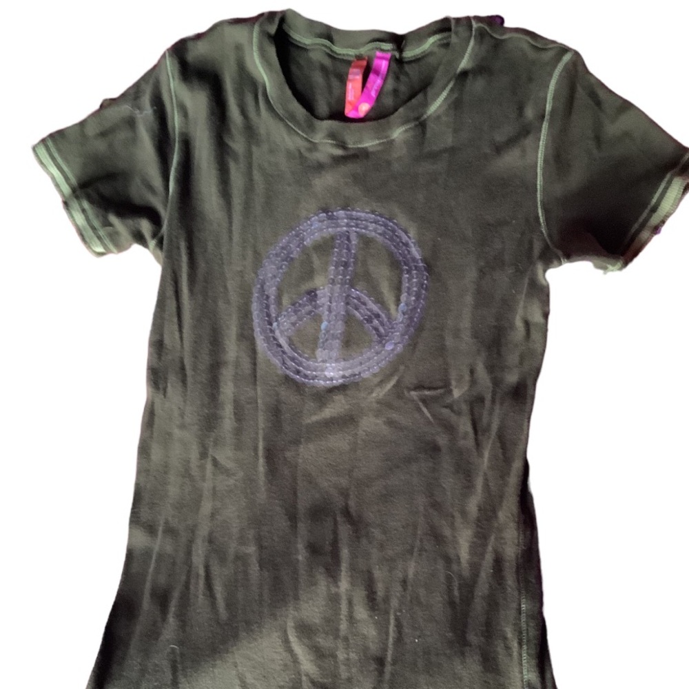 vintage Y2K size small Jenni peace sign embellished Twe